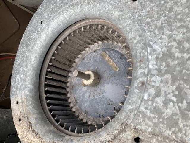 Dirty furnace blower