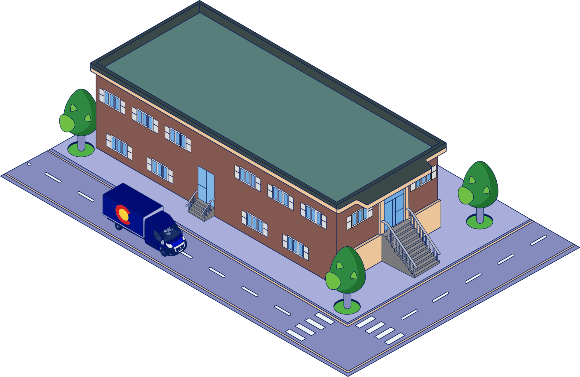 UniColorado office building illustration