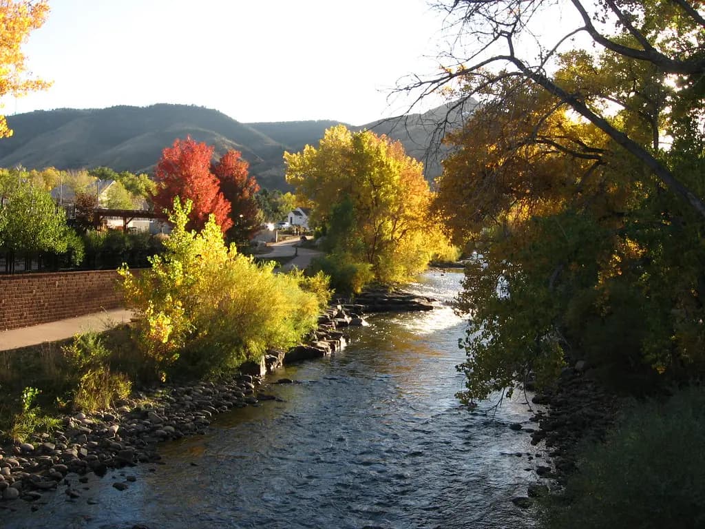 Clear Creek running through downtown Golden, CO