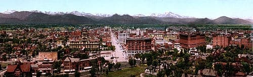 Denver Colorado cityscape circa 1898