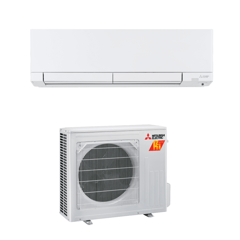 Mitsubishi MSZ-FX Hyper-Heat indoor unit paired with MUZ-FX outdoor condenser