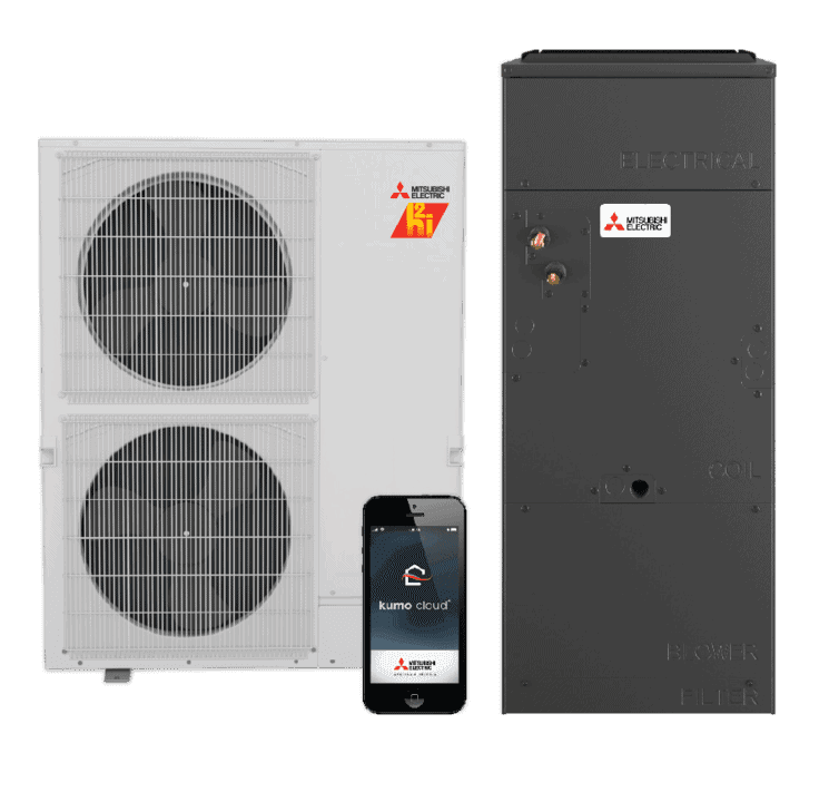 Mitsubishi ducted air handler installation