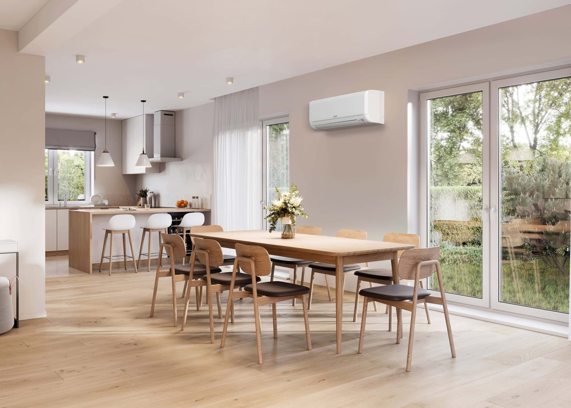 Cooling-only ductless mini-split AC unit