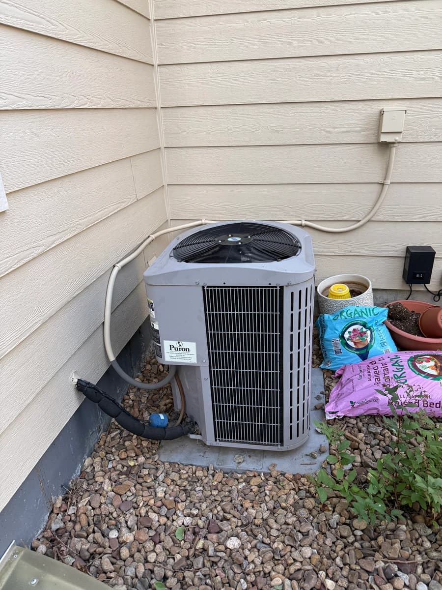 New AC condenser installed at a Castle Rock home