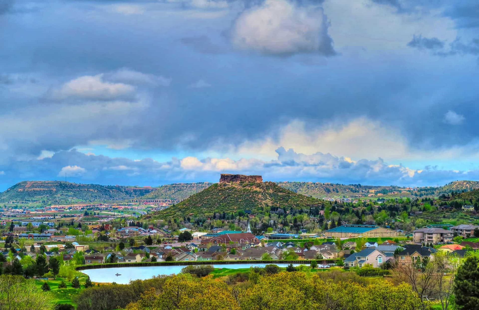 Castle Pines Village gated community entrance