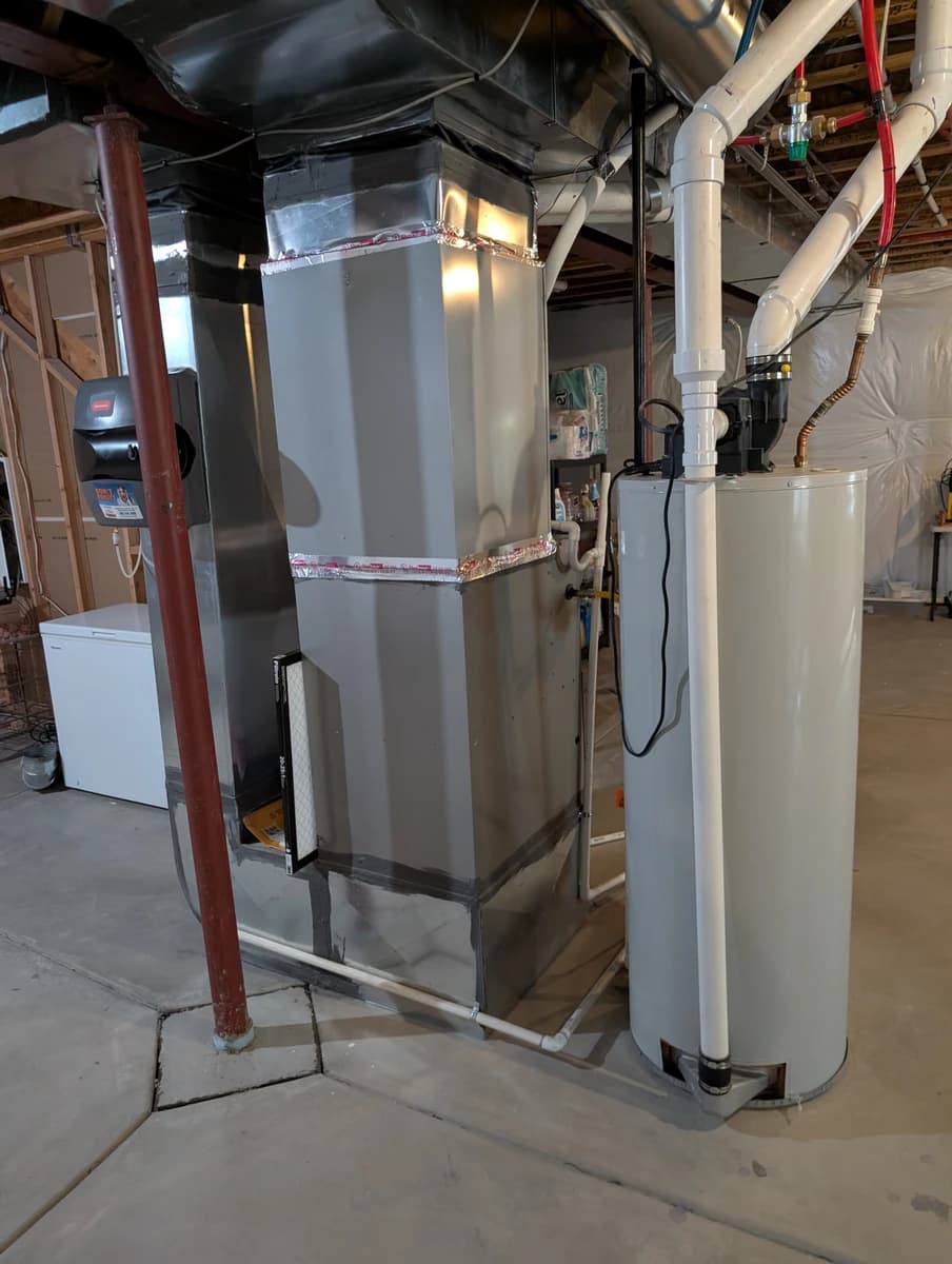 New air handler installed in a Wheat Ridge basement