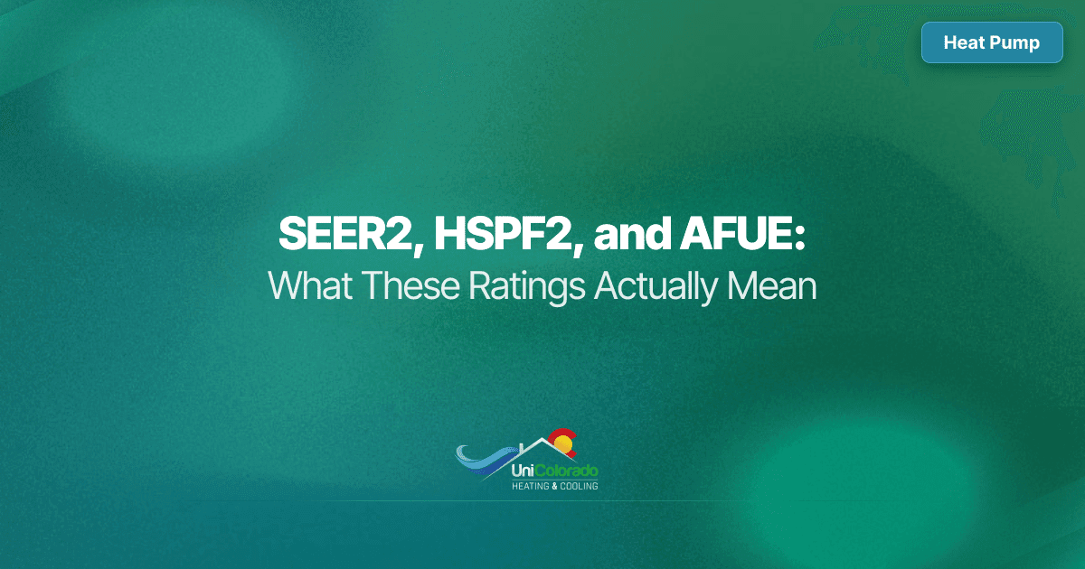 SEER2, HSPF2, and AFUE: What These Ratings Actually Mean