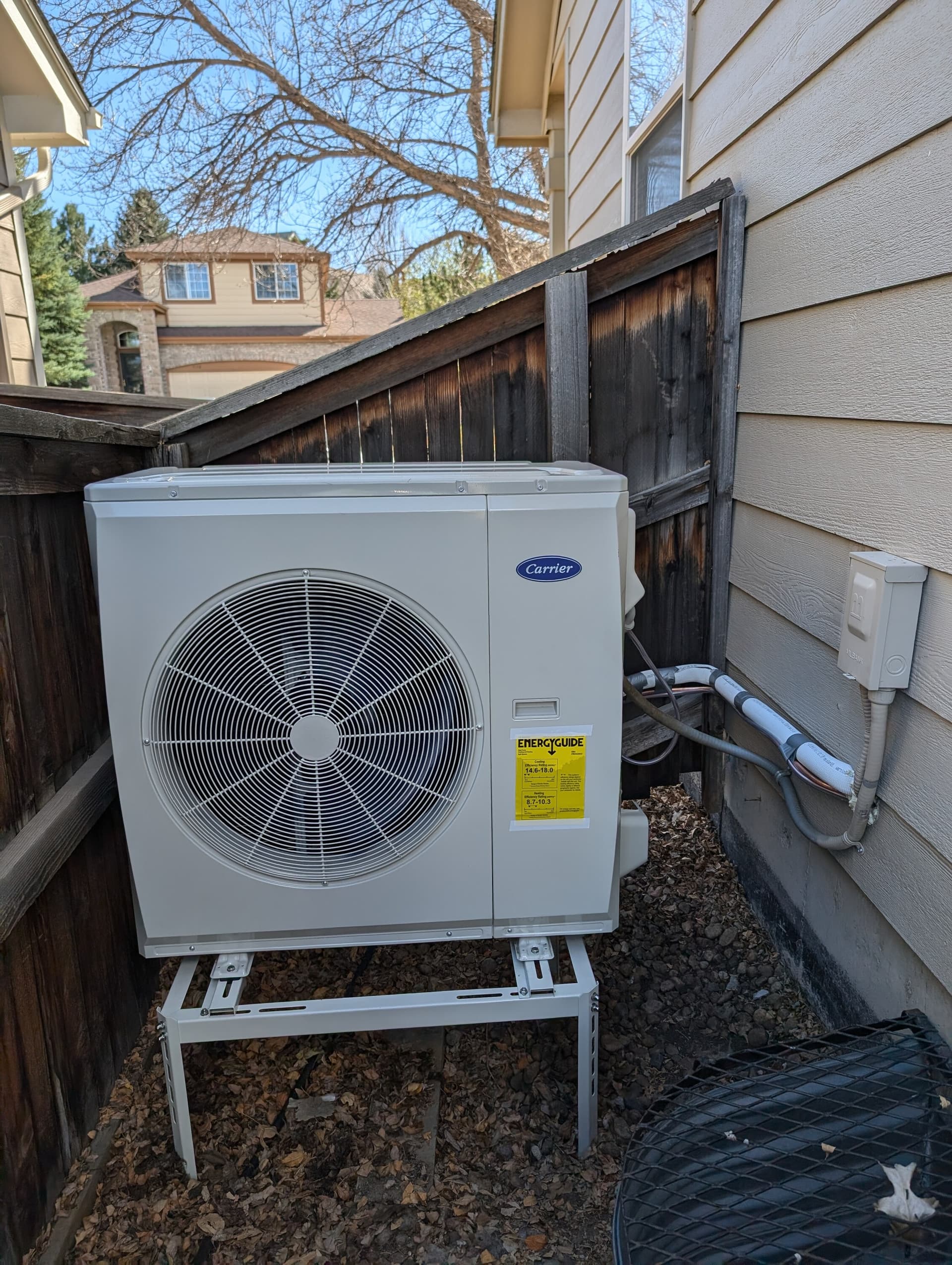 Carrier Infinity heat pump installed by UniColorado in the Denver area, April 2026