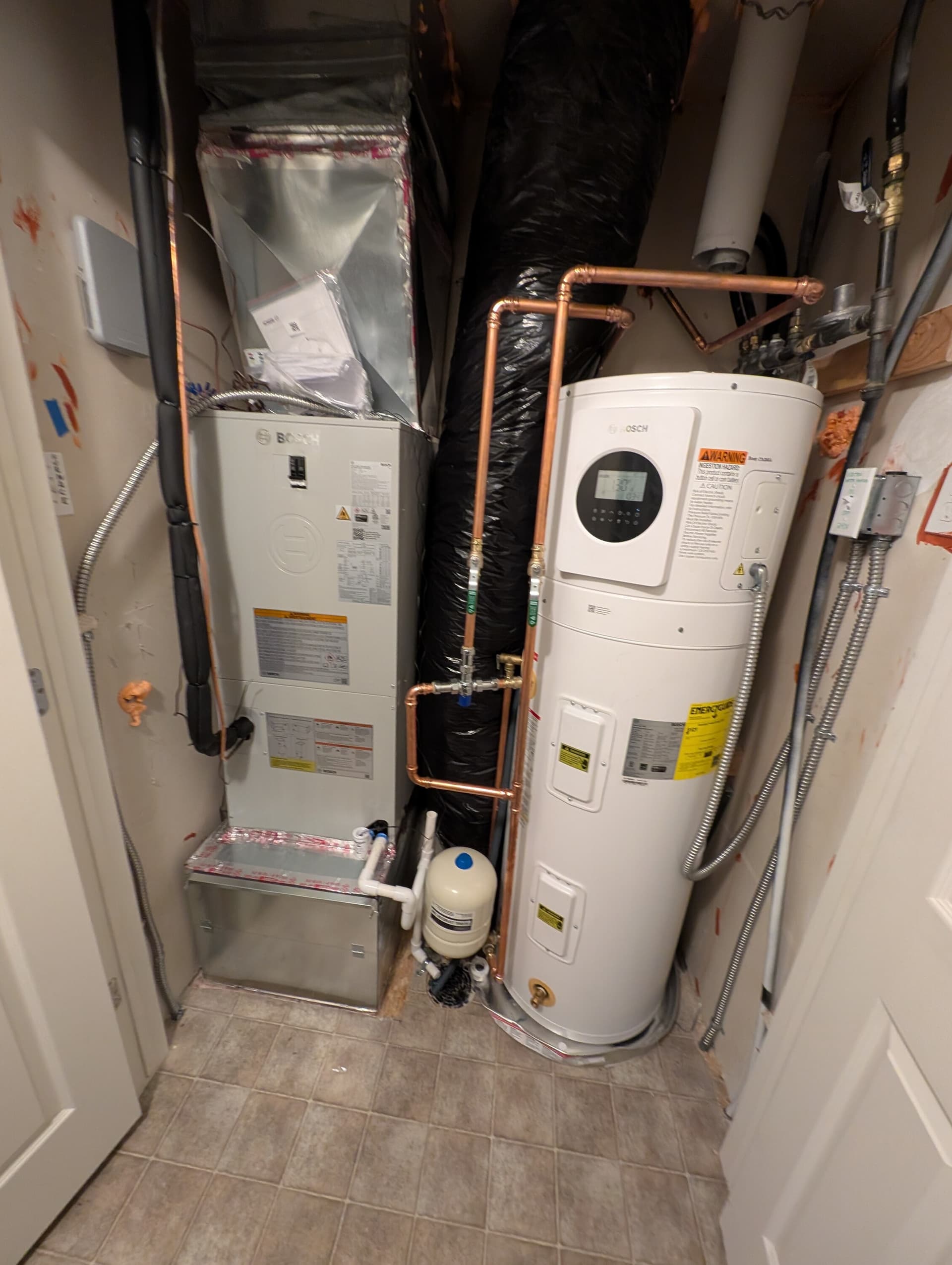 Bosch furnace and heat pump water heater installed by UniColorado in the Denver area, July 2026