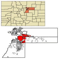 Aurora, CO county map
