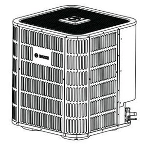 bosch heat pump outdoor unit illustration