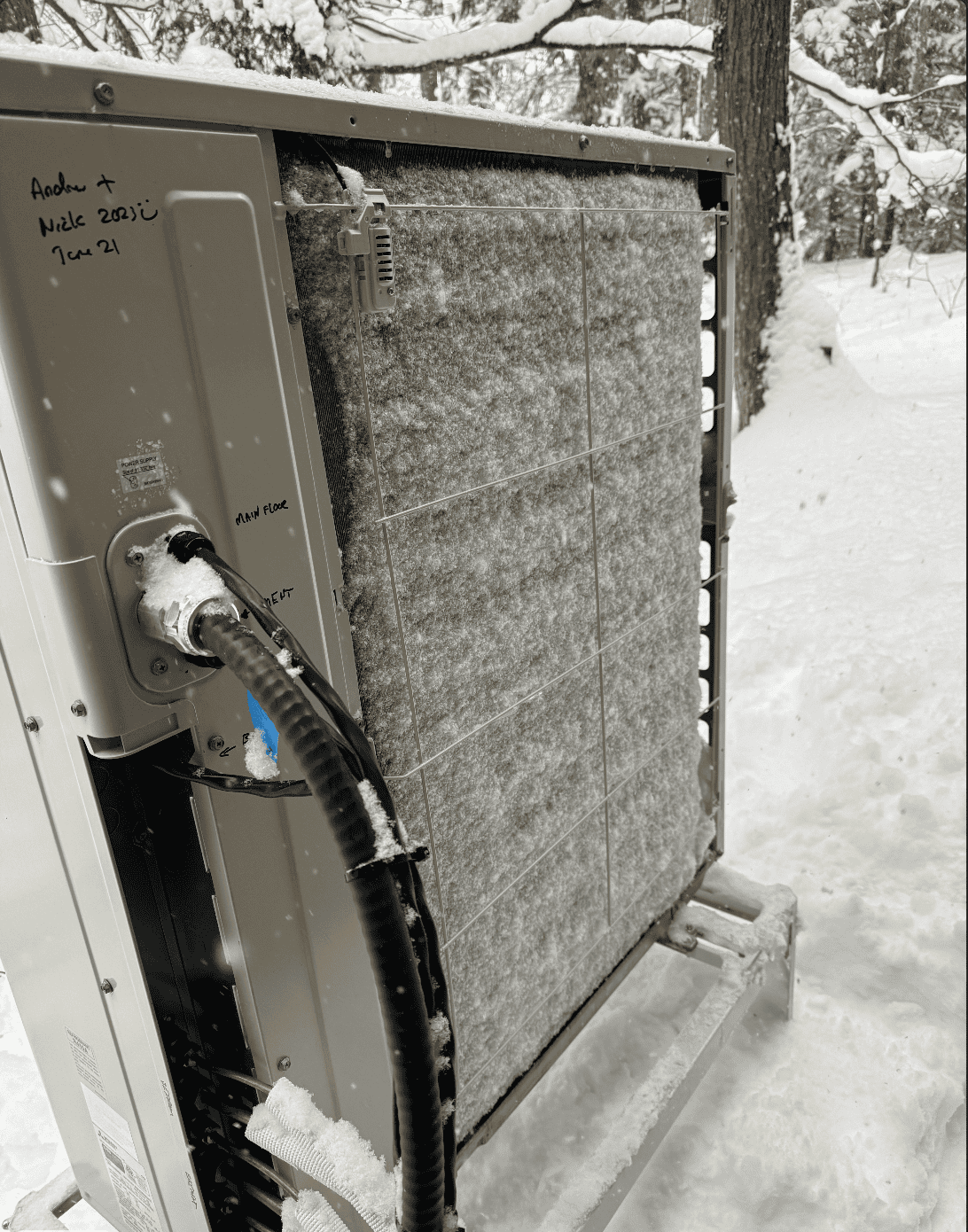 defrost cycle heat pump frosted over