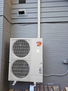 Mitsubishi hyper heat SM48 installed on a wall
