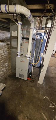 Bosch gas furnace and heat pump