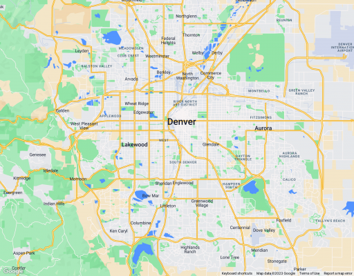 map of the greater denver metro area