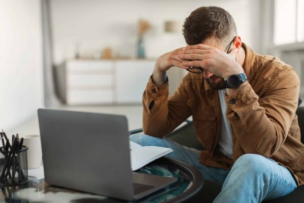 stressed man